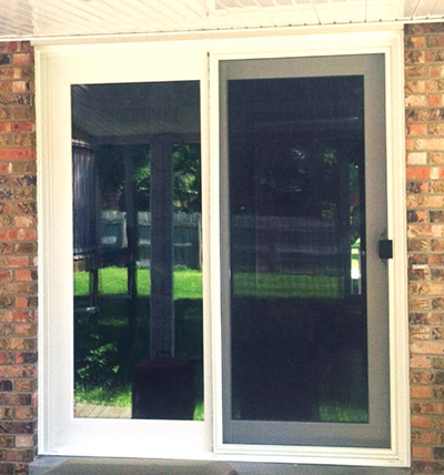 Vinyl, wood and steel Patio doors sold and installed by Window Shopping Evansville